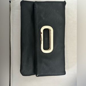 Black envelope handbag